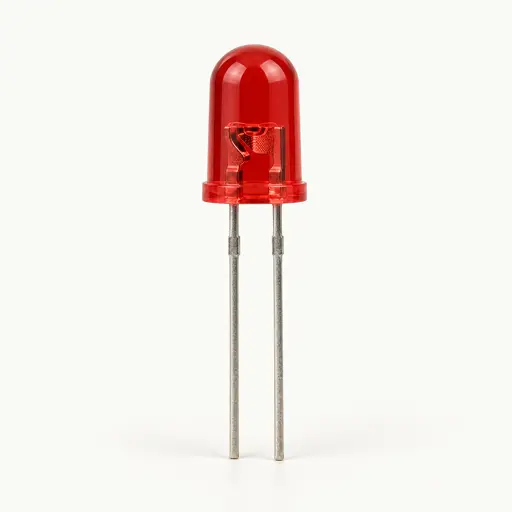 Illustrative red LED, unlit